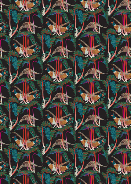 Fabric Pheasants & Rhubarbs