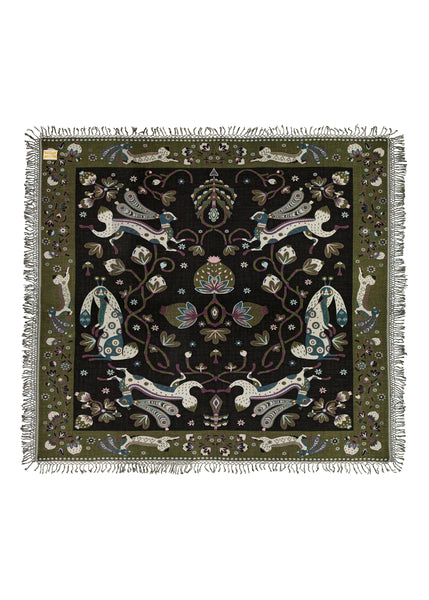 Large Rabbit Throw Forest