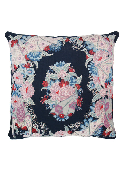 Tapestry Flowers Blue cushion