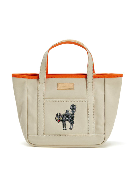 Canvas tote Scary Cat Beige