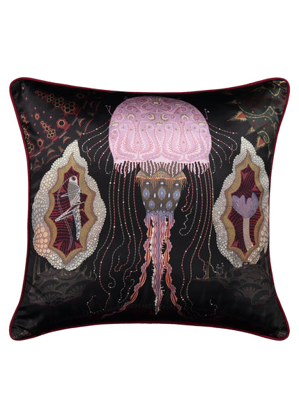 Cosmic Jellyfish silk cushion