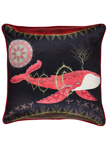 Cosmic Whale cushion with Red Planet