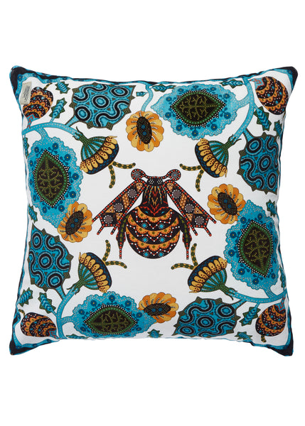 Flower Bee velvet cushion