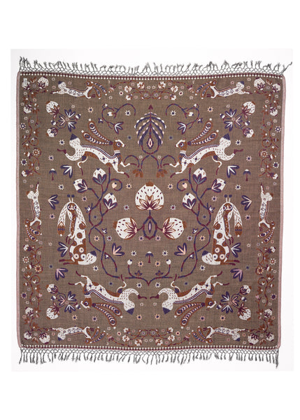 Rabbit Brown shawl