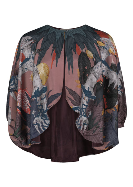 Gothic Ocean circle silk jacket