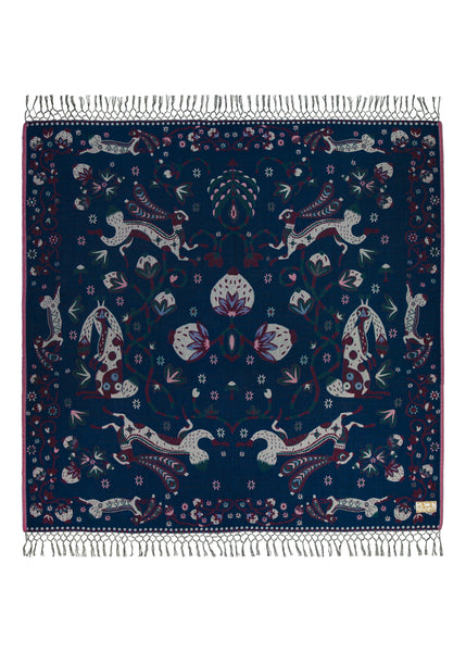 Rabbit Dark Blue shawl