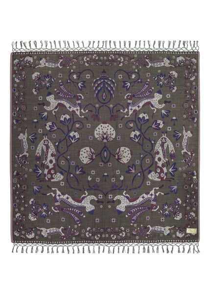 Rabbit Blueberry shawl